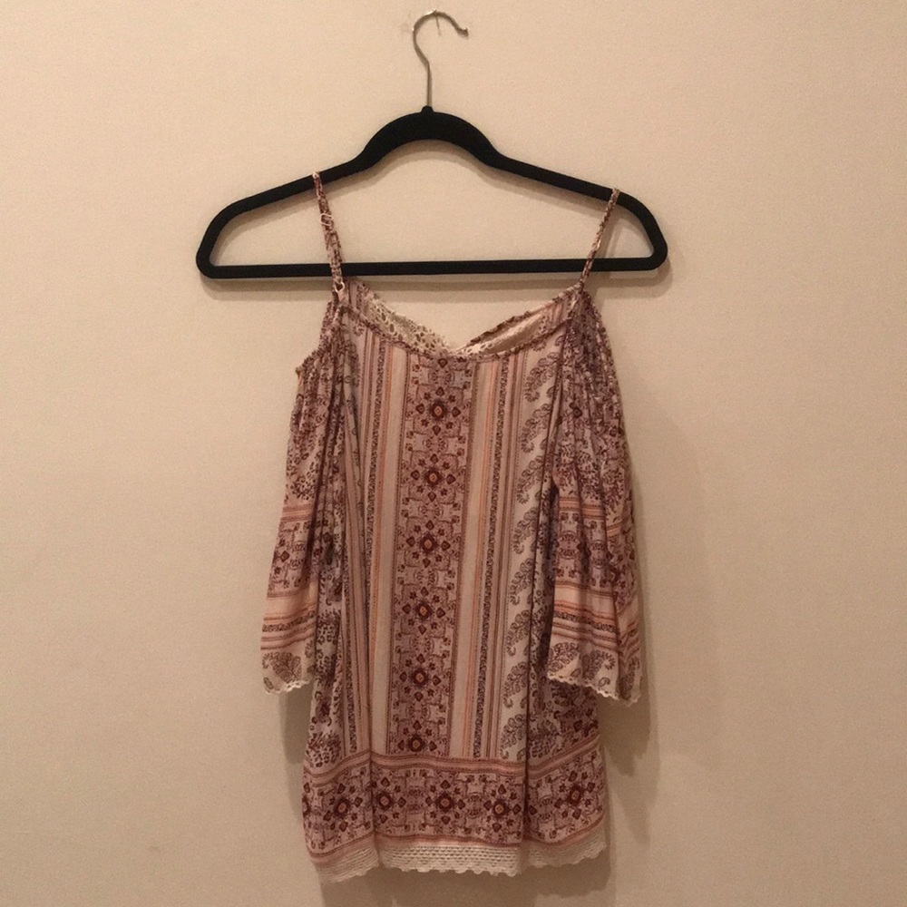 Angie Cold Shoulder Embroidered Blouse - Picture 7 of 8